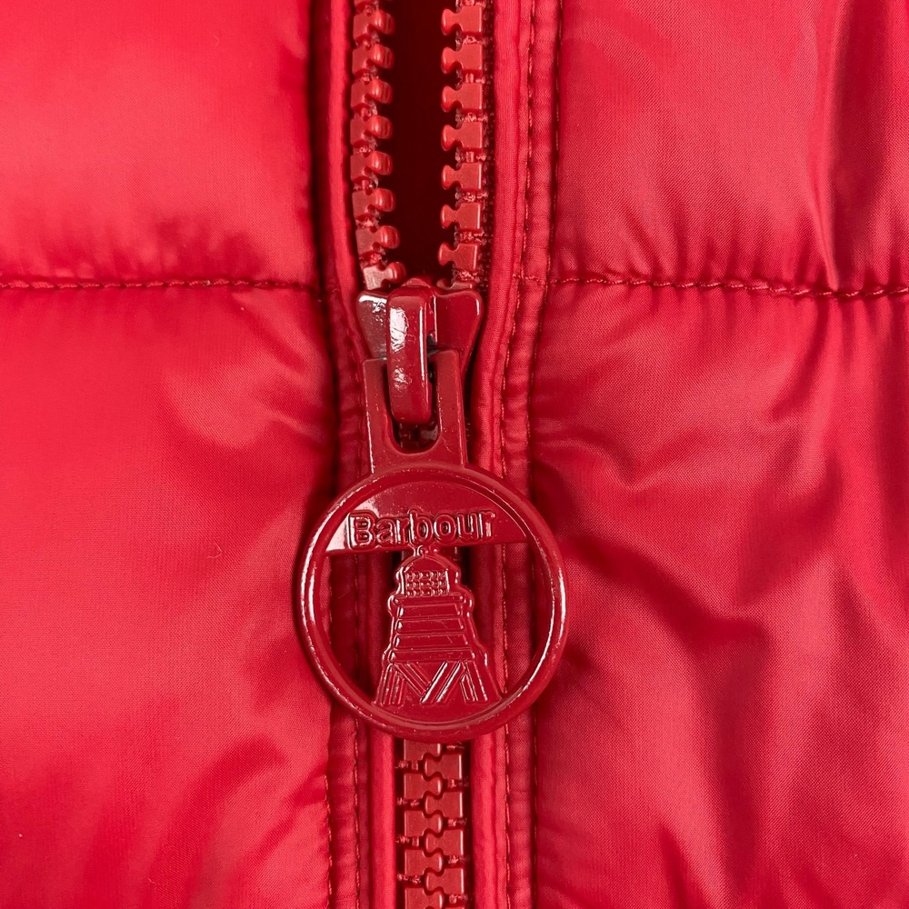 Barbour womens Coastal Collection Jacket 8 Quilted Red pockets NEW - Picture 5 of 16